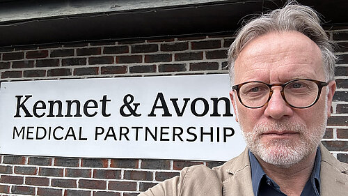 David Kinnaird visiting Kennet and Avon Medical Practise