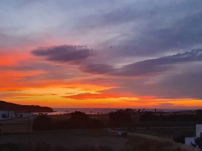 Antiparos sunset viewed from my flat